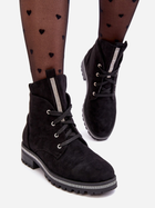 Жіночі зимові черевики низькі Plesca 38 Чорні (5905677933680) - зображення 5