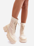 Жіночі зимові черевики високі Seloma 40 Бежеві (5905677932553) - зображення 4