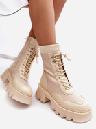 Жіночі зимові черевики високі Seloma 40 Бежеві (5905677932553) - зображення 5