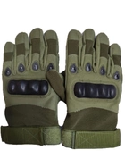 Тактические перчатки Oakley зимние утепленные с флисом полнопалые олива L - изображение 1