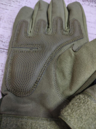 Тактические перчатки Oakley зимние утепленные с флисом полнопалые олива L - изображение 5