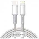 Кабель Baseus High Density Braided Type-C to Lightning PD 20W (1m) White (CATLGD-02)