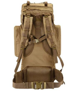 Большой тактический армейский рюкзак с дождевиком 65L Combat Койот - изображение 3
