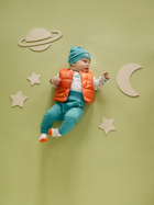 Czapka przejściowa dziecięca Pinokio Orange Flip Bonnet 43-45 cm Turquoise (5901033307577) - obraz 4