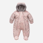 Суцільний комбінезон дитячий зимовий для новонароджених Pinokio Winter Warm Overall 56 см Pink-Flowers Pattern (5901033289934) - зображення 1