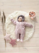 Jednoczęściowy kombinezon zimowy dla niemowląt Pinokio Winter Warm Overall 56 cm Pink-Flowers Pattern (5901033289934) - obraz 2