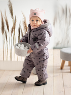 Суцільний комбінезон дитячий зимовий для новонароджених Pinokio Winter Warm Overall 74-80 см Graphite (5901033290237) - зображення 3