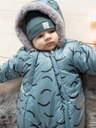 Jednoczęściowy kombinezon zimowy dla niemowląt Pinokio Winter Warm Overall 62 cm Green-Stripes (5901033290091) - obraz 3