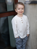 Дитяча футболка з довгими рукавами для хлопчика Pinokio Charlie 74-80 см Ecru (5901033292743) - зображення 2