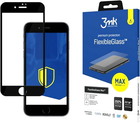 Гібридне скло з посиленими краями 3MK FlexibleGlass Max для iPhone 7/8/SE 2020 / SE 2022 Black (5903108295895) - зображення 1