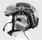 Тактичні активні навушники Earmor М32Н із кріпленням та гарнітурою під шолом Сірий (320094) Kali - зображення 4
