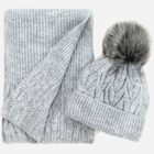 Зимова шапка + шарф Art Of Polo cz21801 One Size Світло-сіра (5902021184170) - зображення 1