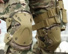 Наколенники и налокотники Combat тактические военные набор Мультикам - изображение 1