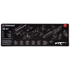 Килимок TekMat Ultra Premium 38 x 112 см з кресленням AK-47 для чищення зброї Чорний 2000000132402 - зображення 1