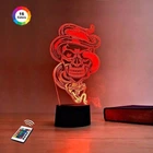 3D ночник "Череп 6" (УВЕЛИЧЕННОЕ ИЗОБРАЖЕНИЕ) + пульт ДУ + сетевой адаптер+ батарейки (3ААА) 3DTOYSLAMP