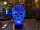 3D ночник "Череп 4" (УВЕЛИЧЕННОЕ ИЗОБРАЖЕНИЕ) + пульт ДУ + сетевой адаптер+ батарейки (3ААА) 3DTOYSLAMP