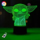 Ночник-светильник 3D "Малыш Йода 3" 3DTOYSLAMP 19х21 см 000262232