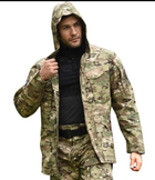 Тактическая куртка Han-Wild M65 с капюшоном размер L мультикам Осень-Весна - изображение 9