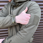 Чоловіча Демісезонна Куртка Soft Shell до - 5 °C олива / Верхній одяг з регульованими манжетами розмір 2XL - зображення 7
