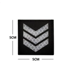 Шеврон SV Sergeant Stripes US Army N3 5*5 см Чорний (sv3028) - зображення 1