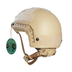 Шлем каска Global Ballistics FAST Future Assault Helmet NIJ IIIA Олива M-L в цвете светлый койот - изображение 3