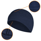 Флісова зимова шапка тактична Camotec Beanie 2.0 Himatec Pro Синя M - зображення 4