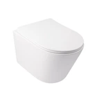 Унітаз підвісний Qtap Swan Rimless 520х360х320 з сидінням Slim Duroplast/ Soft-close/ Quick relase White