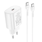 Адаптер мережевий HOCO Type-C to Type-C Cable Jetta charger set N22 |Type-C, 25W/3A, PD|