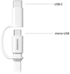 Kabel Huawei USB - USB-C/microUSB biały (6901443151691) - obraz 2
