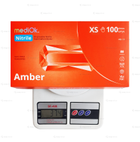 Нитриловые перчатки MediOk, плотность 3.8 г. - оранжевые Amber (100 шт) XS (5-6) - изображение 2