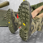 Мужские демисезонные Ботинки Single Sword с Мембраной / Нубуковые Берцы на крепкой подошве олива размер 42 - изображение 5