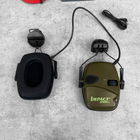 Активные водонепроницаемые наушники Howard Impact Sport с микрофоном и креплением на шлем олива - изображение 3
