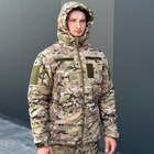 Зимова чоловіча Куртка Softshell на флісі з Капюшоном та Липучками під шеврони мультикам розмір S - зображення 2
