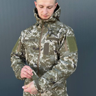 Демісезонна чоловіча Куртка Softshell на флісі з Капюшоном та Липучками під шеврони піксель розмір 3XL - зображення 8