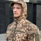 Чоловіча демісезонна Куртка B&L Softshell із Системою Вентиляції та функціональними Кишенями піксель розмір 7XL - зображення 5