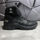 Мужские кожаные Ботинки на меху черные / Зимняя обувь на резиновой подошве размер 42 - изображение 8