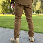 Мужские Брюки на флисе койот / Утепленные брюки Soft Shell размер 3XL - изображение 2