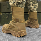 Мужские зимние Ботинки Protect с флисовой Подкладкой / Нубуковые Берцы на крепкой подошве койот размер 40 - изображение 3
