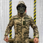 Зимняя мужская Куртка с Капюшоном Single Sword Softshell на двойном флисе пиксель размер XL - изображение 1