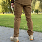 Костюм мужской на флисе Куртка + Брюки / Утепленный Комплект Softshell койот размер XL - изображение 6