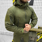 Мужской демисезонный Костюм Softshell Куртка + Брюки / Полевая форма с системой Вентиляции олива размер 2XL - изображение 3