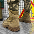 Мужские зимние Ботинки на флисе / Утепленные кожаные Берцы на резиновой подошве койот размер 45 - изображение 4