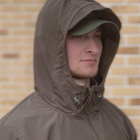 Демісезонна чоловіча Куртка Softshell з Капюшоном та системою Вентиляції олива розмір S - зображення 5