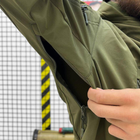 Чоловічий демісезонний Костюм Softshell Куртка + Штани / Польова форма із системою Вентиляції олива розмір XL - зображення 7