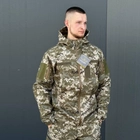 Мужская Демисезонная Куртка Soft Shell на Флисе с вентиляционными отверстиями пиксель размер 2XL 54 - изображение 3
