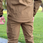 Чоловічий Костюм на флісі Куртка + Штани / Утеплений Комплект Softshell койот розмір S - зображення 4