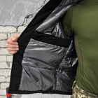 Чоловіча зимова Куртка із підкладкою Omni-Heat / Водонепроникний Бушлат ріп-стоп чорний розмір 2XL - зображення 4