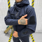 Чоловічий демісезонний Костюм Police Куртка + Штани / Польова форма Softshell синя розмір S - зображення 4