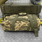 Водонепроникна Сумка - Рюкзак 100л для транспортування речей / Міцний Баул Cordura піксель - зображення 5