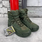 Мужские демисезонные Ботинки Vaneda с Мембраной Gore-Tex / Нубуковые Берцы на стойкой подошве олива размер 42 - изображение 2